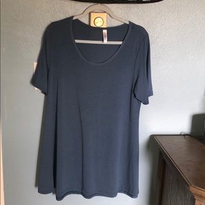 Lula Roe Blue Short Sleeve XL